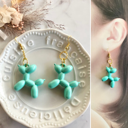 ★手作り★トイプードル　マスクストラップ　ブレスレット　ピアス ☆手作り☆トイプードルマスクストラップブレスレットピアス