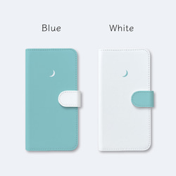 三日月　スマホケース　手帳型ケース　ほぼ全機種対応　はめ込み式 3枚目の画像