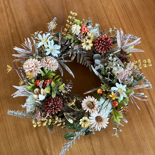 再販×2 ナチュラルハロウィンリース 27㎝ creema限定 新色新柄2023