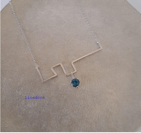 【オレガノ】シルバーネックレス　LNE002ロンドンブルートパーズ