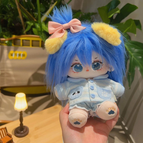 20cm 着せ替えぬいぐるみ 無属性 青い髪青い目女の子 星園 着せ