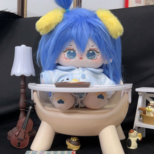 20cm 着せ替えぬいぐるみ 無属性 青い髪青い目女の子 星園 着せ替え ...