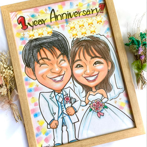 ウェルカムボード 似顔絵オーダー 受付中( 喧騒 ˶˙ᵕ˙˶ )お気軽に 