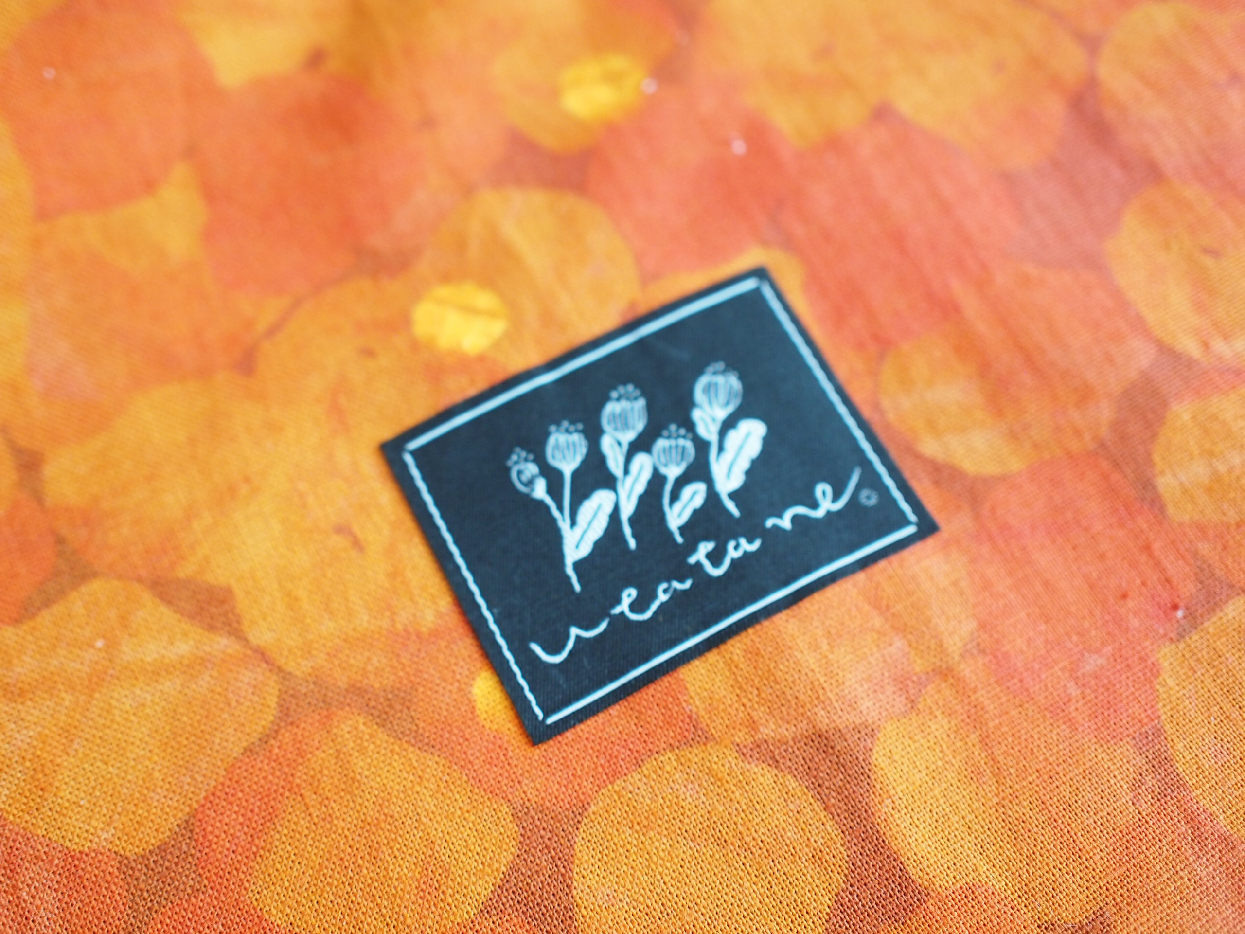 光の水玉　大きめトートバッグ/赤