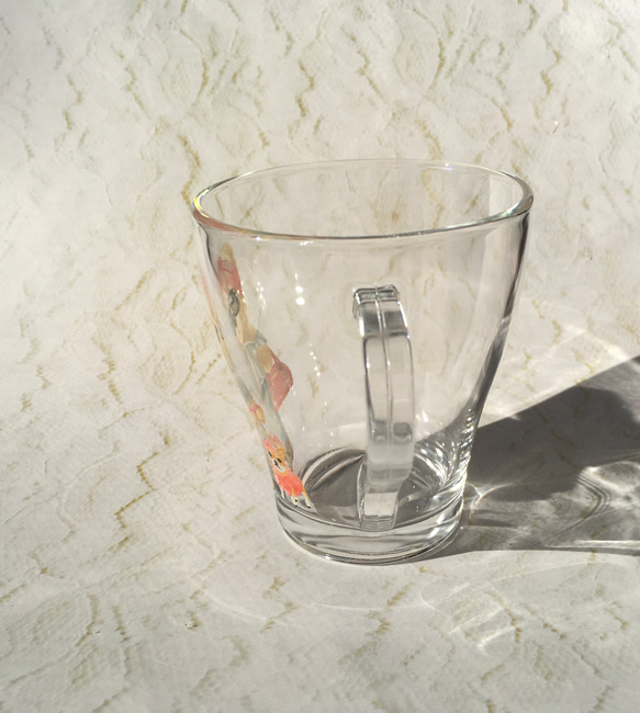 限定1個☆ くま　ベア　ガラスマグカップ　電子レンジok 4枚目の画像