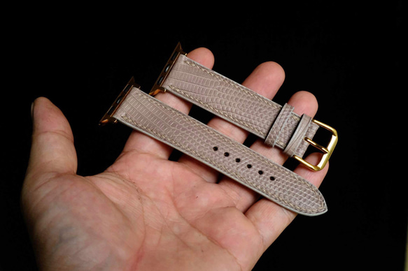 高級トカゲ革時計ベルト手縫い時計ベルトアップルウォッチ時計ベルト 4枚目の画像
