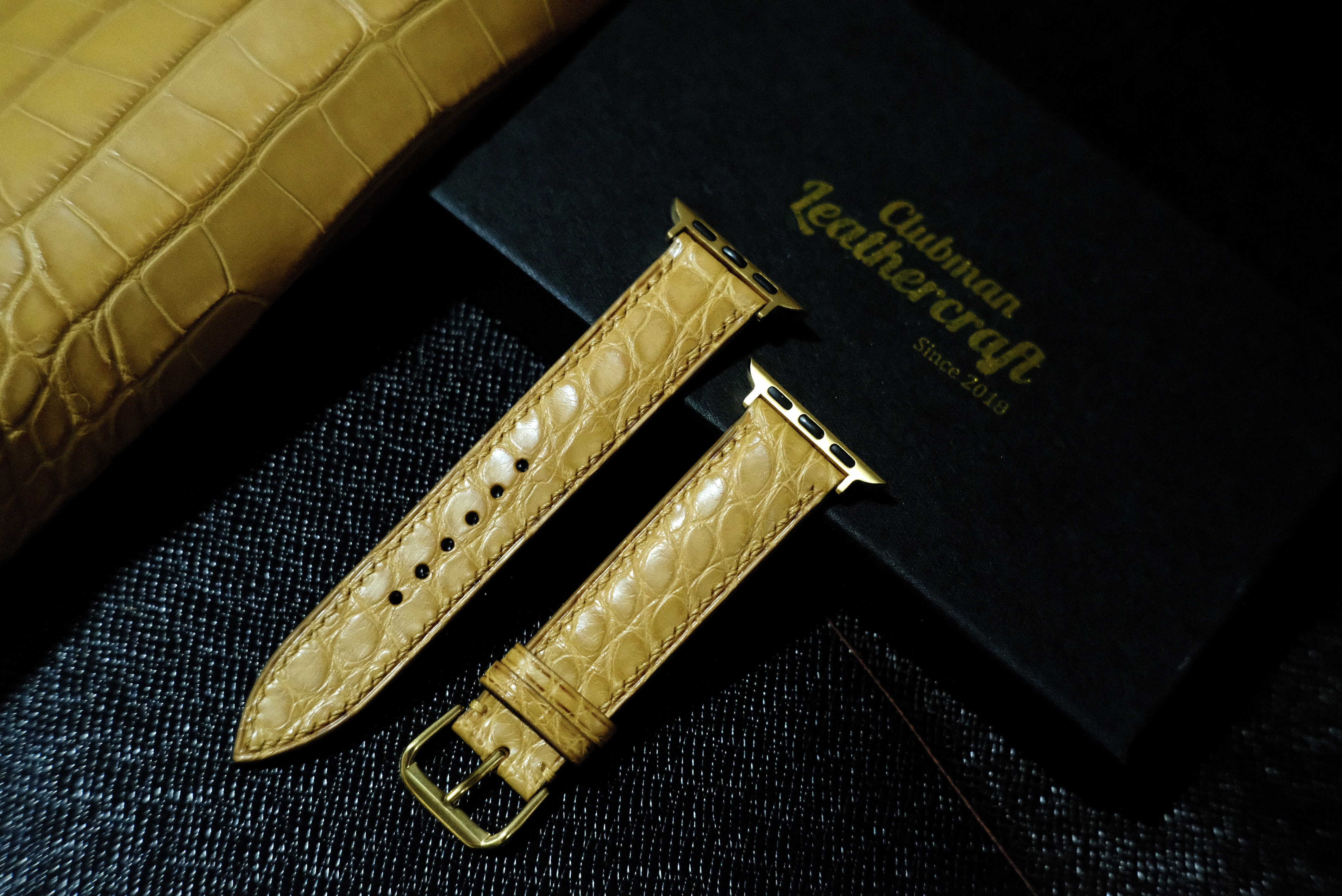 アップルウォッチ時計ベルトワニ革使用時計バンド