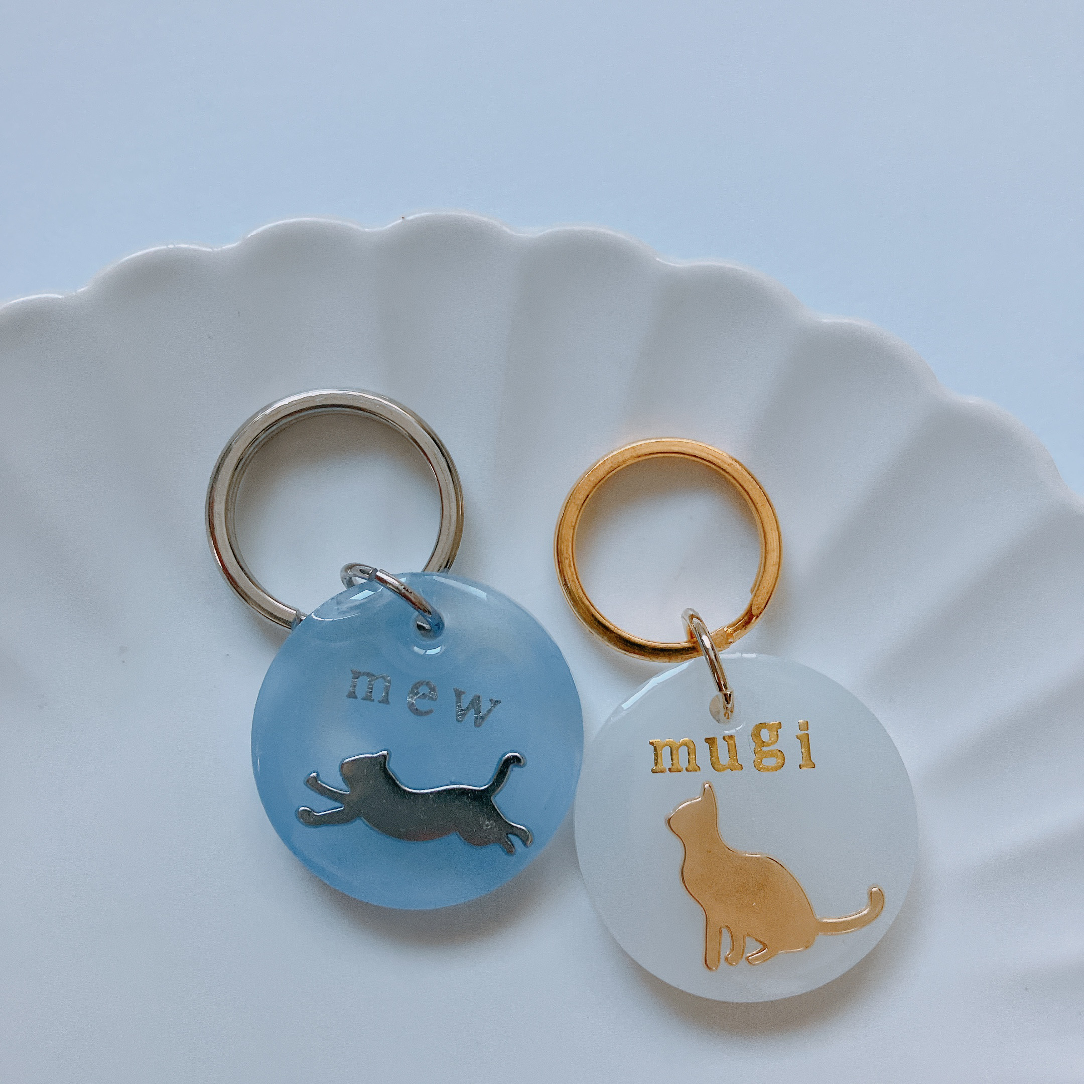 オーダー★　レジン猫チャーム　猫キーホルダー　まねき猫　ぐで猫　ミニチュアフード