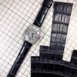 フランクミュラー(franckmuller)時計ベルト高級革時計ベルトワニ革時計ベルト　アアリゲーターベルト 1枚目の画像