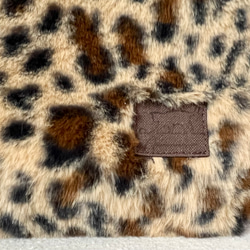 【縦長L】ブラウンのベンガル柄（豹柄）　アニマルボア　縦長トートバッグ　猫　倉敷帆布使用　akaneko 豹柄 9枚目の画像