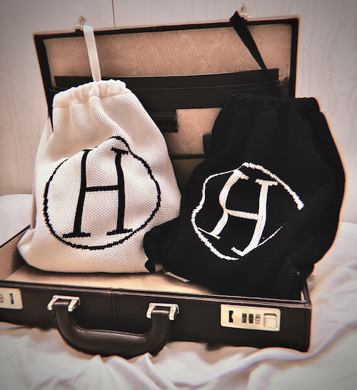 "H" Logo Knit Knapsack (off white) ナップサック ホワイト 白 ガーリー
