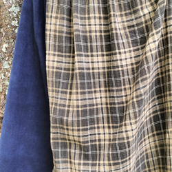 無農薬木綿の手縫い巻きスカート 1枚目の画像