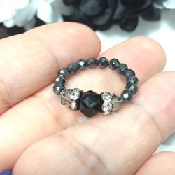 再販7】【磁気入リング】【強力な浄化作用】モリオン・黒水晶と磁気
