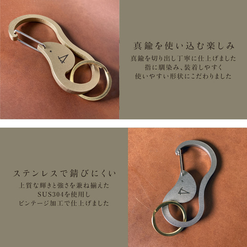 真鍮無垢　経年変化　vintage キーホルダー　米国　USA 真鍮無垢 経年変化 vintage キーホルダー 米国 USA メンズ