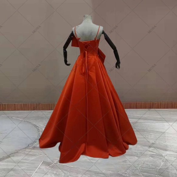 カラードレス 上品 エレガント キャミソール ウェディングドレス 620 3枚目の画像