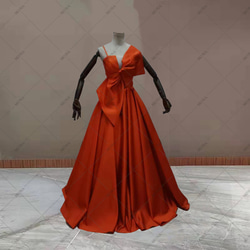 カラードレス 上品 エレガント キャミソール ウェディングドレス 620 2枚目の画像