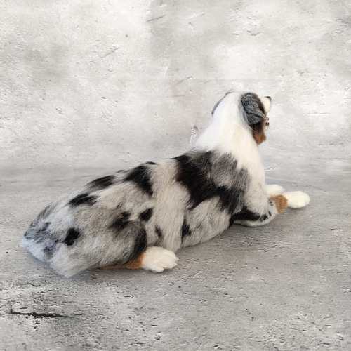 羊毛フェルト　犬　オーストラリアンドゥードゥル 羊毛フェルト オーストラリアンシェパードさん 羊毛フェルト