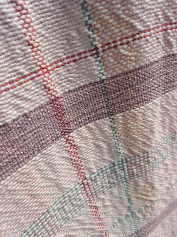 手織り　コットン混のやさしいストール　作品2373 2枚目の画像