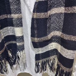 手織り　シルクウールとシルクのやさしいマフラー　作品2375 2枚目の画像