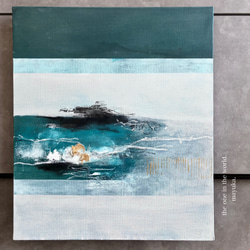 青く澄んだ海 オイルパステル原画 A4サイズ 絵画 ゆうまめ 通販