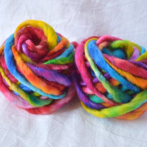手染め糸 ウールビッグスラブ deep rainbow nijiyarn 毛糸 nijiyarn
