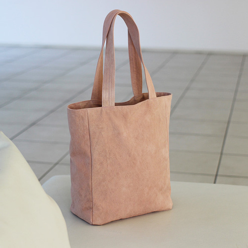 尾道帆布のコーヒー×スオウ染トートBAG - DUSTY PINK【A4】 トート