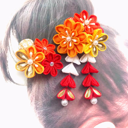 つまみ細工  髪飾り  No.20　ベビー　キッズ 楽天市場】つまみ細工 ひなまつり ベビー 袴ロンパース 和 髪飾り