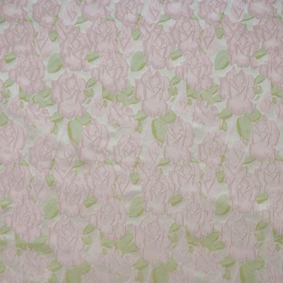ピンクレリーフ花柄 ジャカード生地 [4024] 5枚目の画像