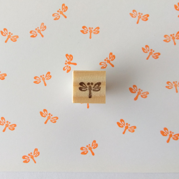 秋を彩る小さなトンボの消しゴムはんこ【御朱印・手紙・絵はがき