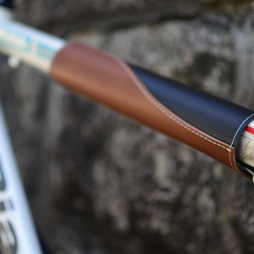 本革ヌメ革 サドルレザー 自転車チューブトップカバー フレーム