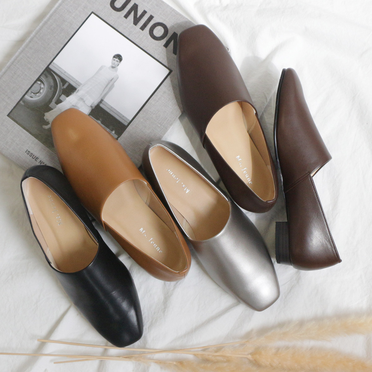 シンプルなフォルムながら上品シルエット 日本製本革2cmヒールパンプス / PO5592 10,164円