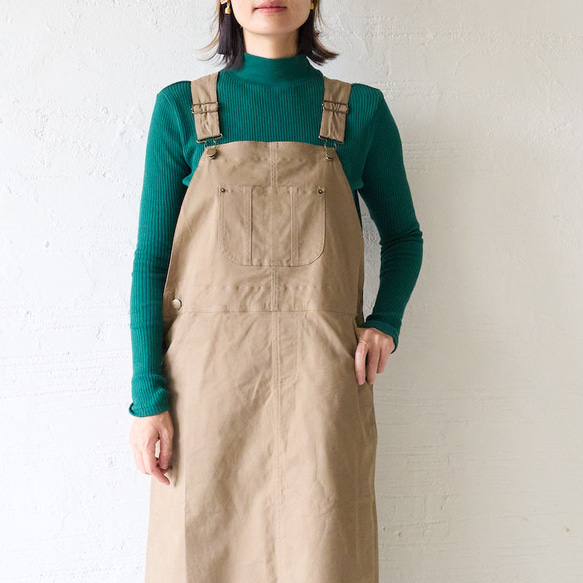 Morino Gakko 100% 棉 Telecon 針織高領長袖上衣（綠色） 第10張的照片