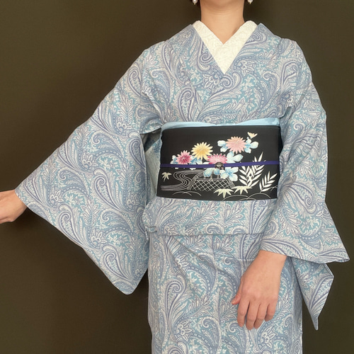 RiLi浴衣 あずき ペイズリー柄 RiLi 正しい 浴衣 あずき ペイズリー柄