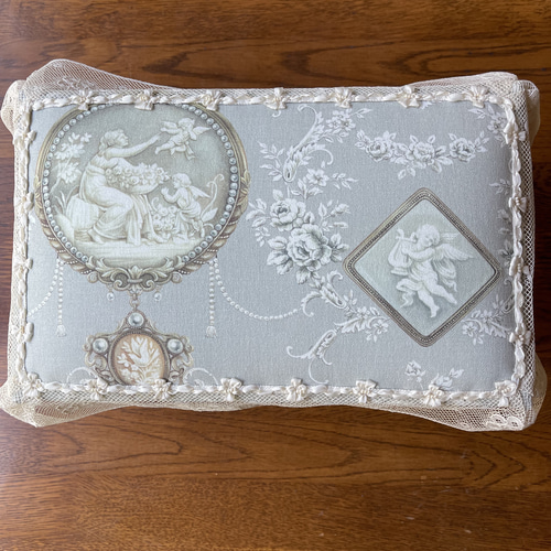 カルトナージュジュエリーBOX(大) カルトナージュジュエリーBOX(大) 素敵な色柄 シックなお色で