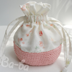 Ba-ba handmade mini drawstring bag  No.K4 第1張的照片