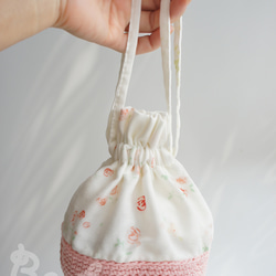 Ba-ba handmade mini drawstring bag  No.K4 第8張的照片