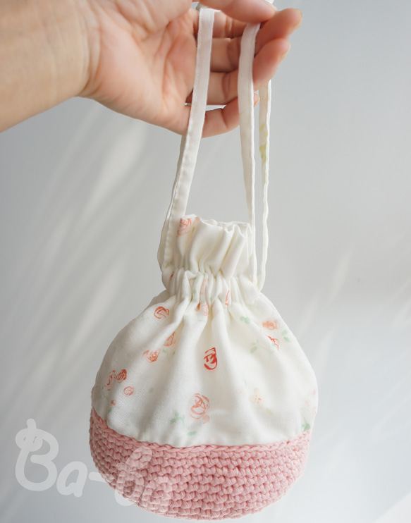 Ba-ba handmade mini drawstring bag  No.K4 第8張的照片