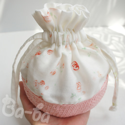 Ba-ba handmade mini drawstring bag  No.K4 第5張的照片