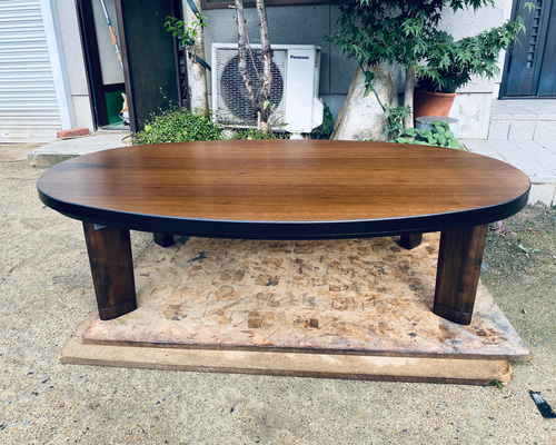 花柄こたつテーブルウォールナット日本製・ヒーター付き cfe554dc59f331a39c4bab02b26bf1