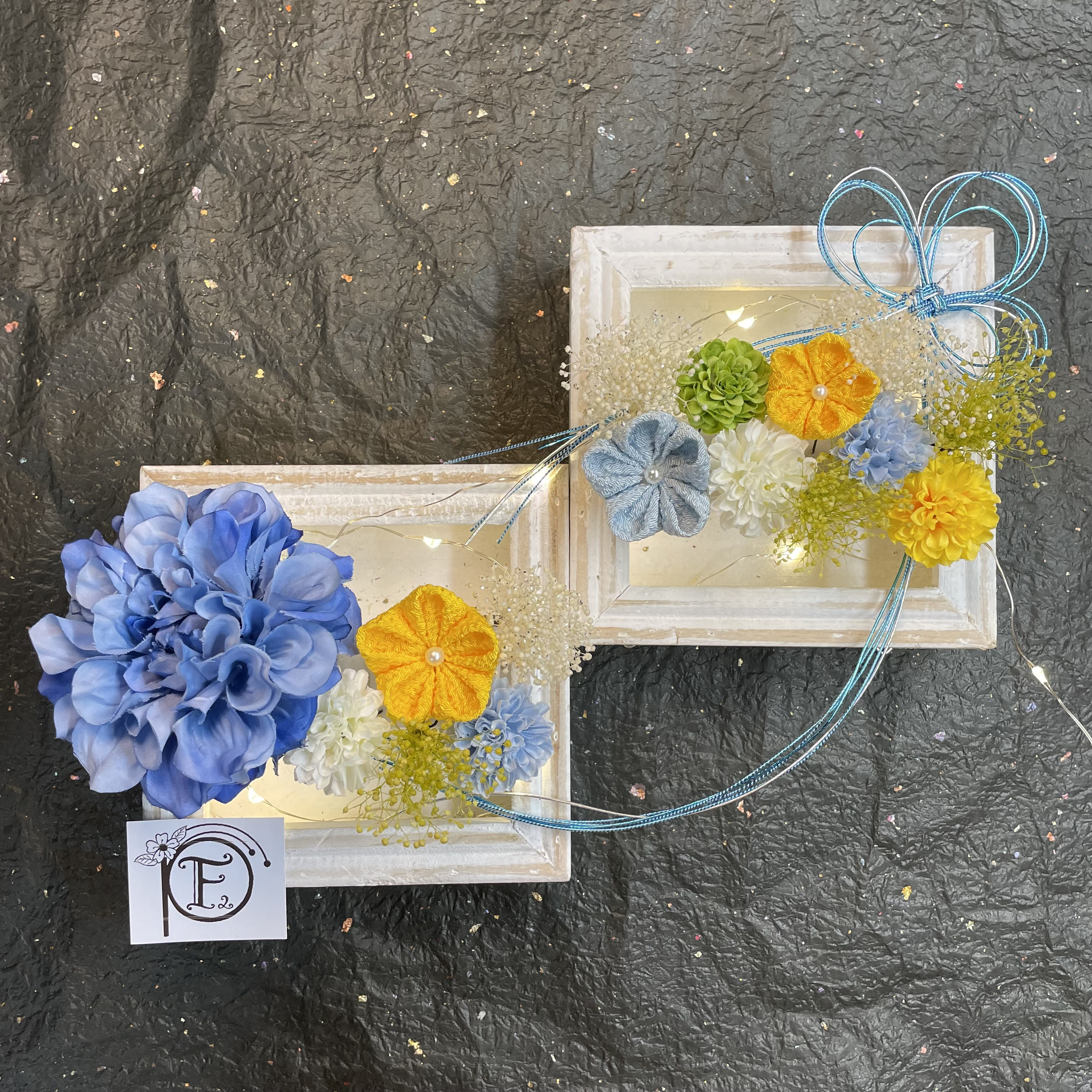 髪飾り　成人式　卒業式　つまみ細工　#3