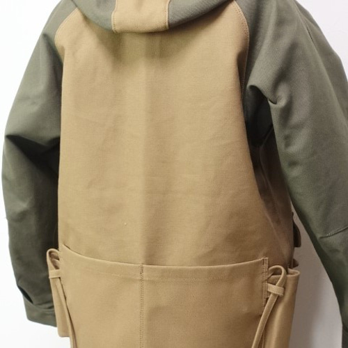 Rocawear フード付きジャケット 8号 ベージュ SS）身幅56cm 8号帆布・フード付きジャケット ジャケット