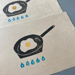 【訂做】手工和紙明信片/煎蛋（1張） 第4張的照片