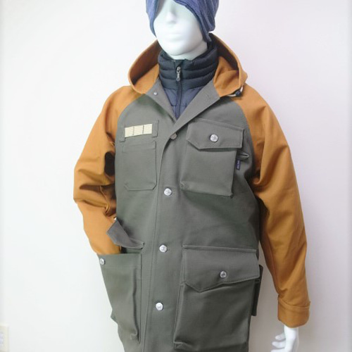 L）身幅60cm 8号帆布・フード付きジャケット 男女兼用です