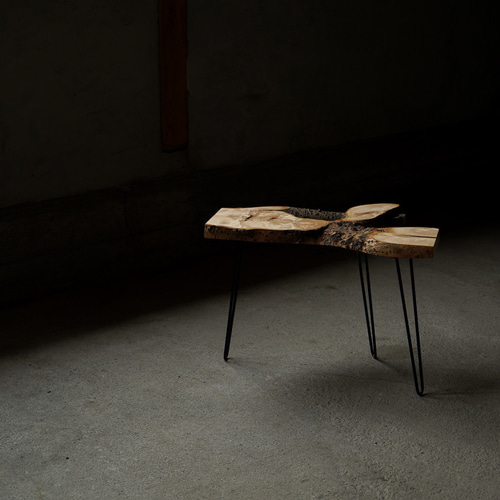 金木犀の一枚板 コーヒーテーブル （高さ・カラー変更無料） サイド