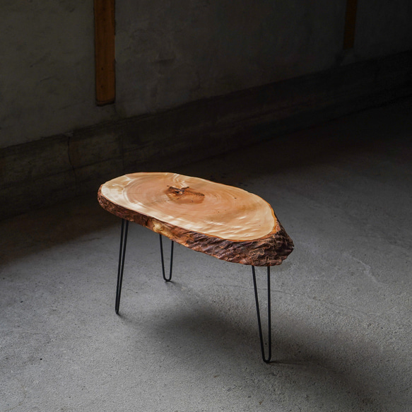 徳田製作所の輪切りの一枚板コーヒーテーブル