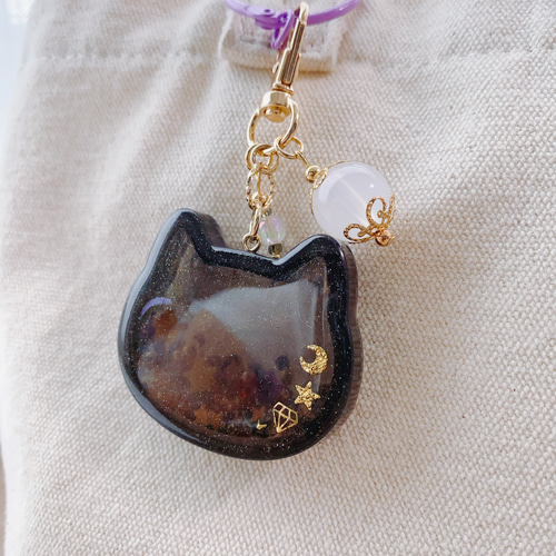 ハロウィン黒猫シャカシャカキーホルダー 雑貨・その他 sno.lon
