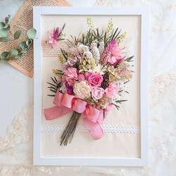 ☆ギフトに☆ 受注生産品 20cmプリザーブドフラワーリース パープル