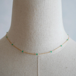 14KGF  　Chrysoprase short necklace 第2張的照片