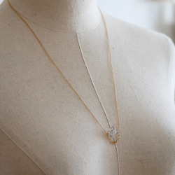 14KGF Oil in quartz long necklace 第1張的照片