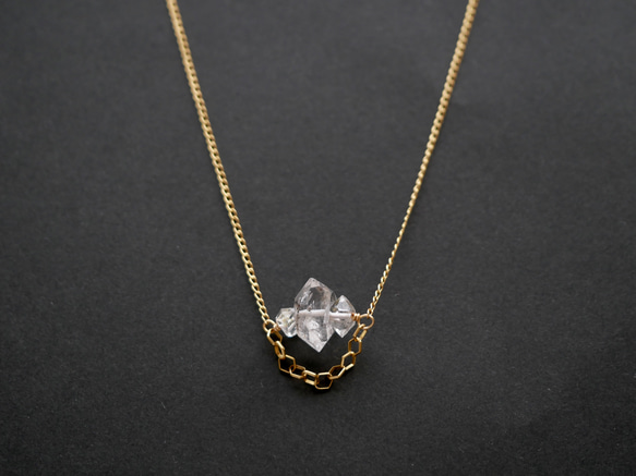 14KGF Oil in quartz long necklace 第3張的照片